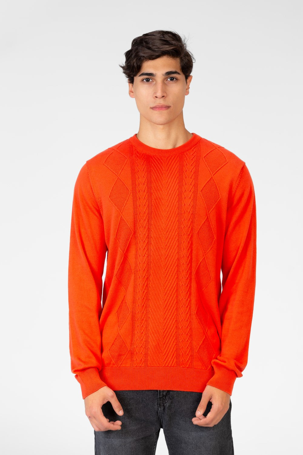 Men's Cotton Knit Crew Neck Pullover