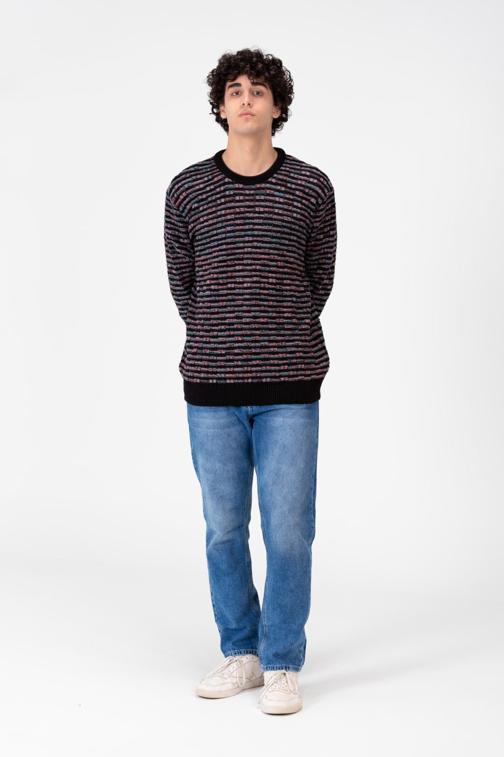 Men's Crew Neck Pullover With Basic Details