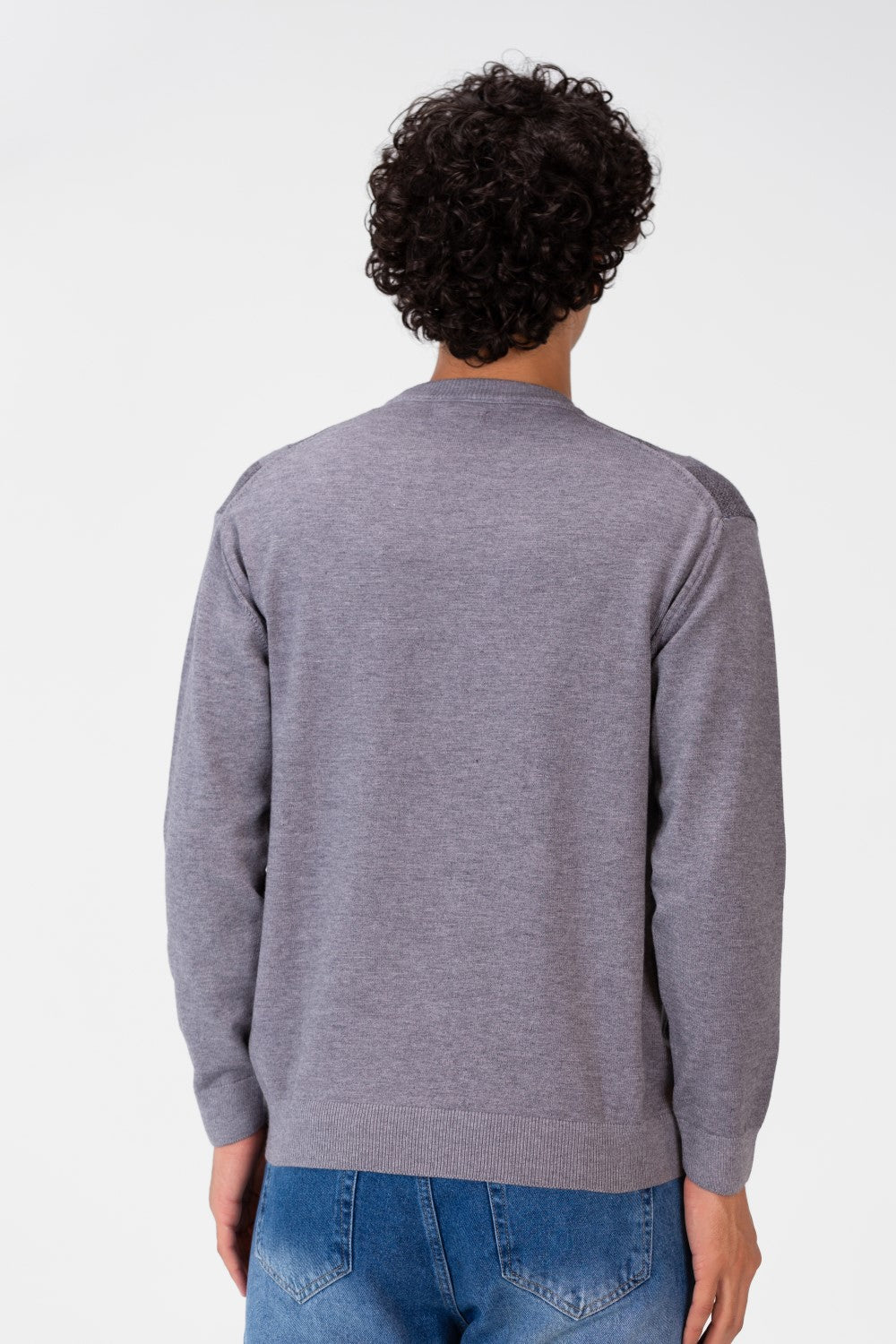 Men's Round Striped Long Sleeve Pullover