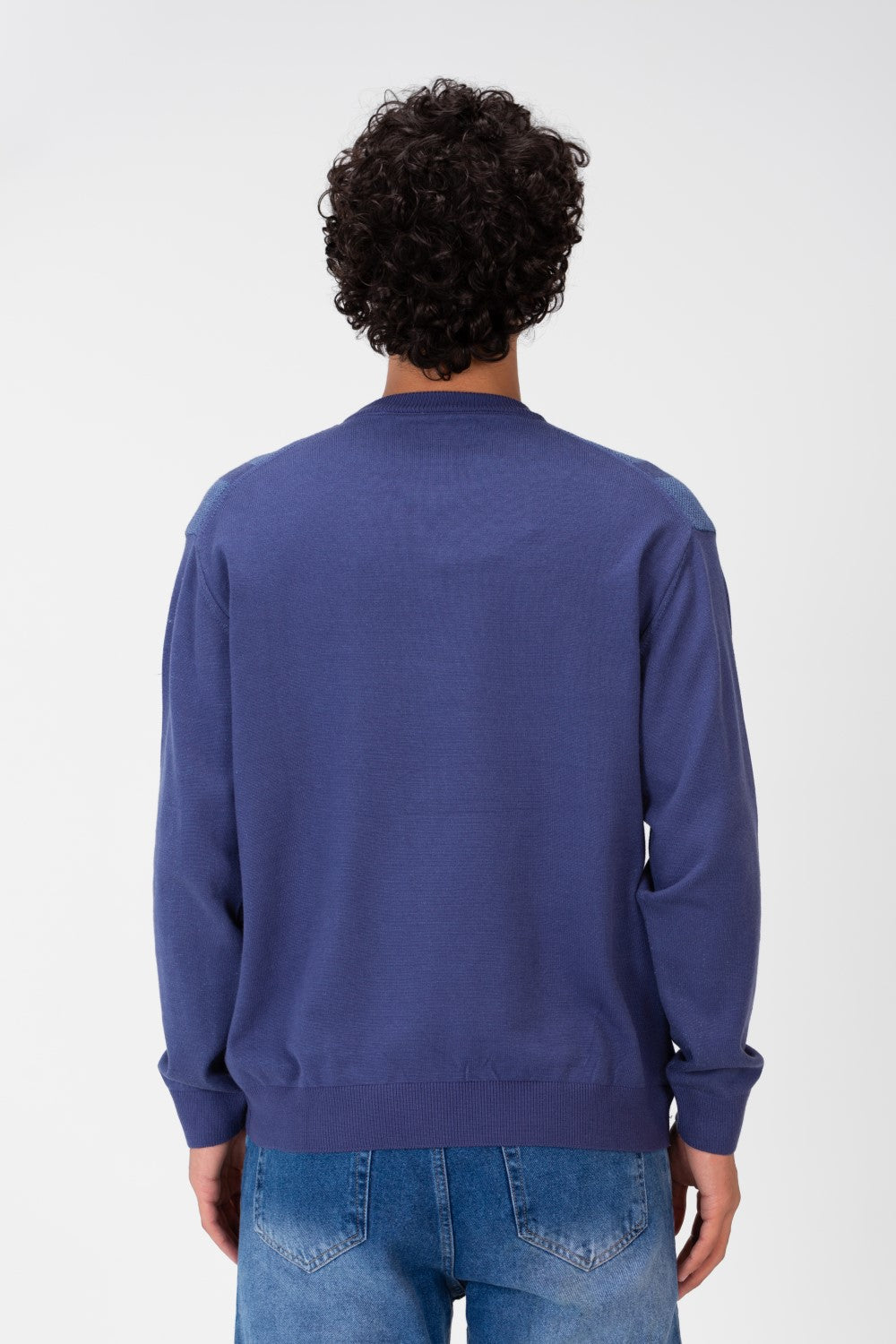 Men's Round Striped Long Sleeve Pullover