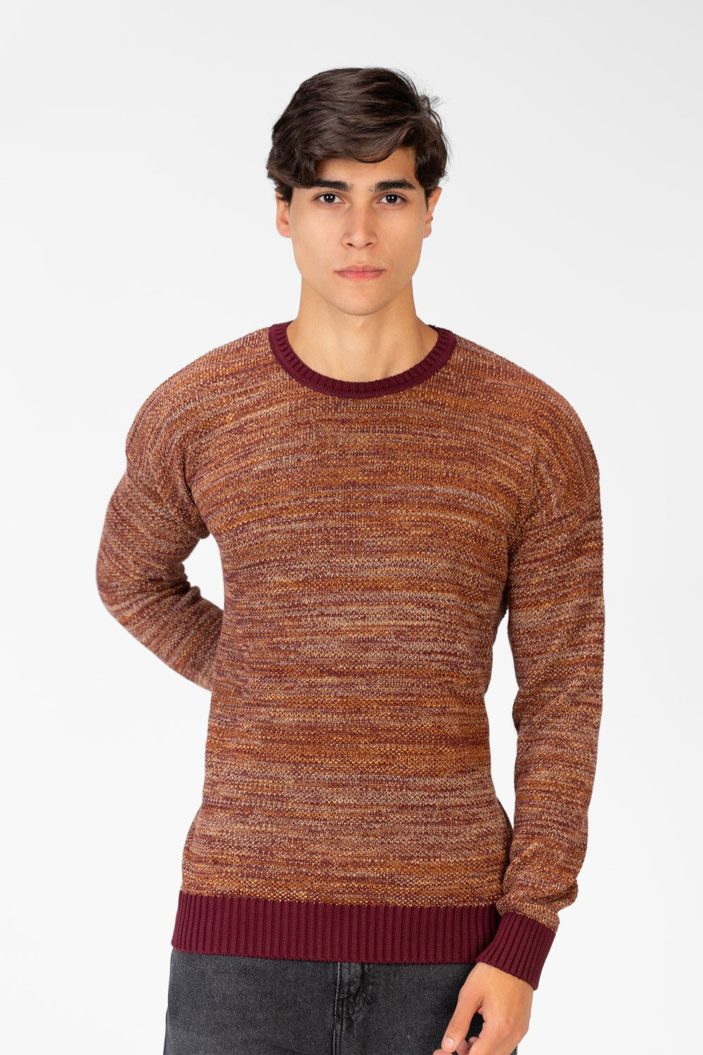 Men's Slim Fit Pullover With Round Neck