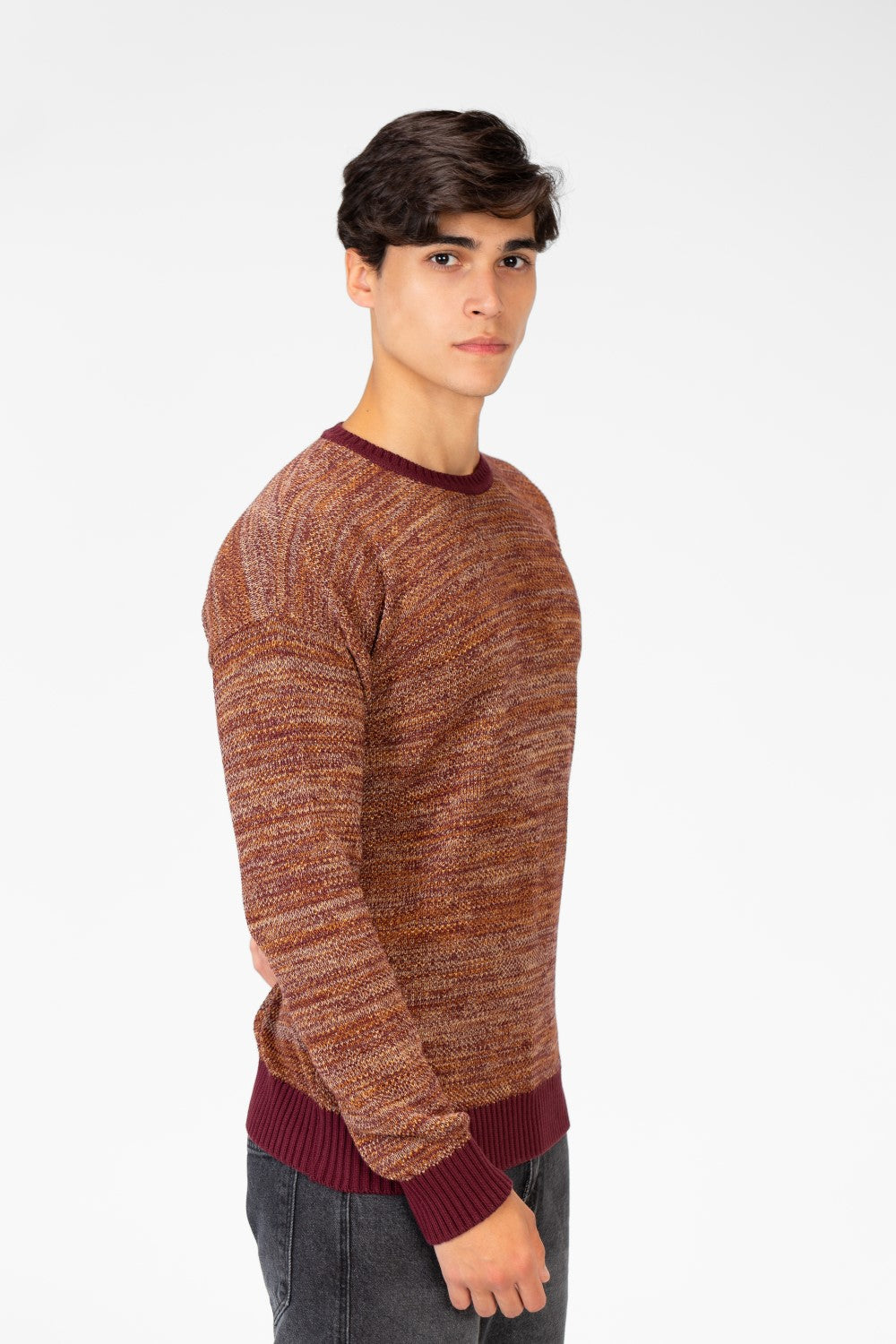 Men's Slim Fit Pullover With Round Neck