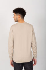 Men's Round Neck Made Of Comfort Wool With Designed Pattern Pullover