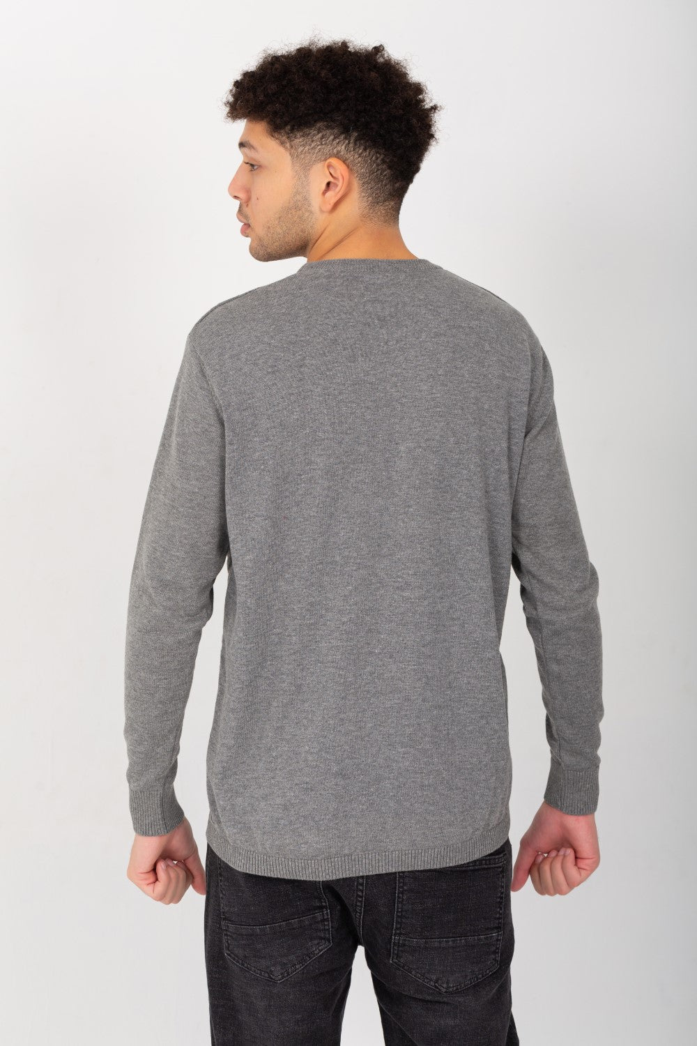 Men's Round Neck Made Of Comfort Wool With Designed Pattern Pullover