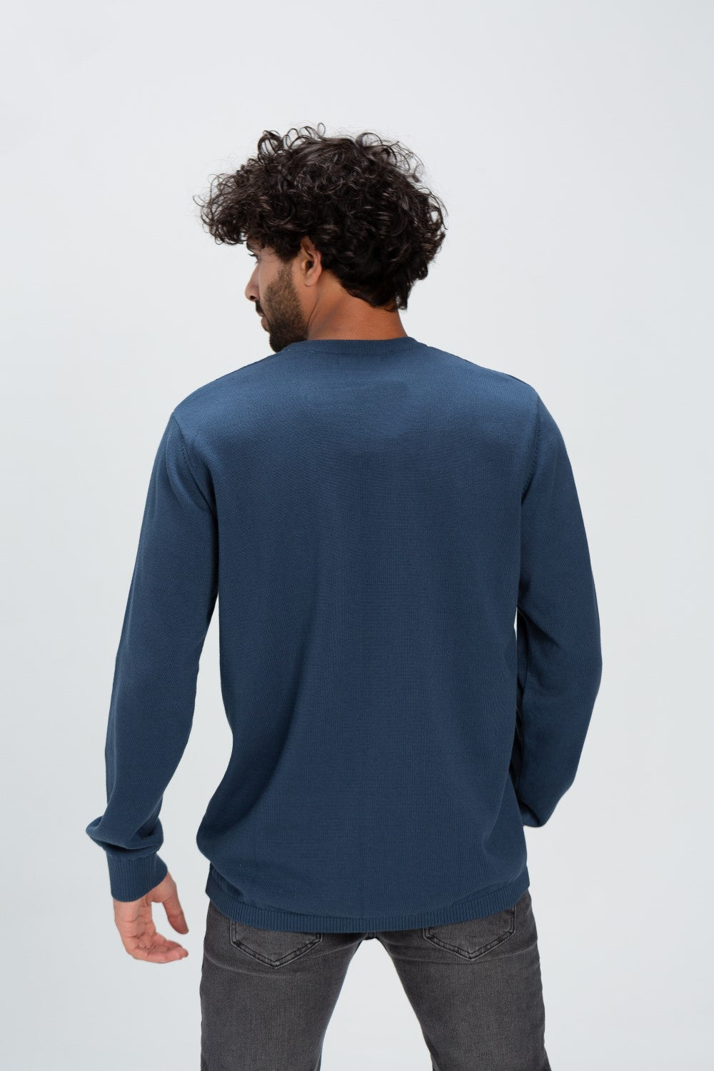 Men's Round Neck Made Of Comfort Wool With Designed Pattern Pullover