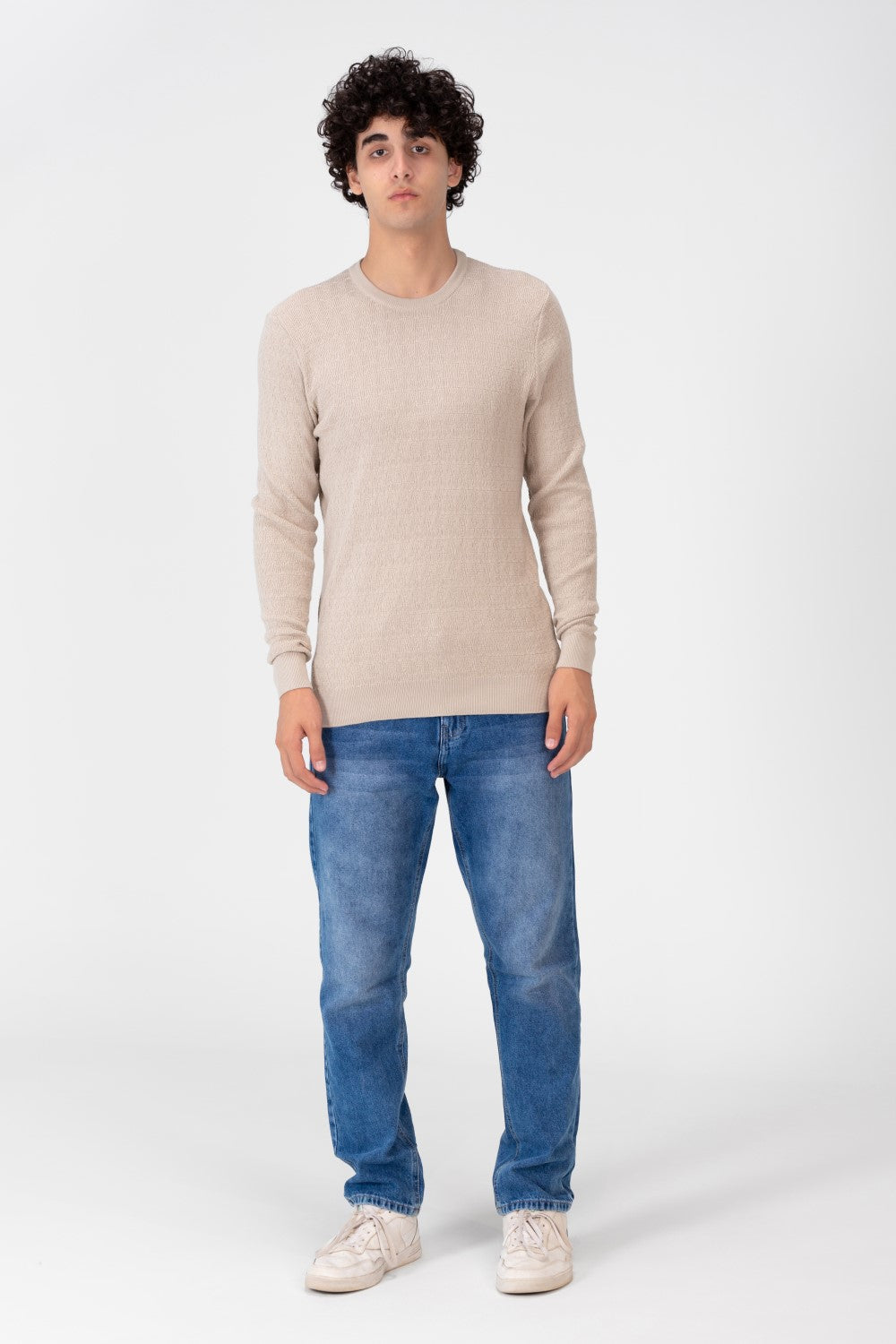 Men's Round Neck Pullover Made Of Cotton