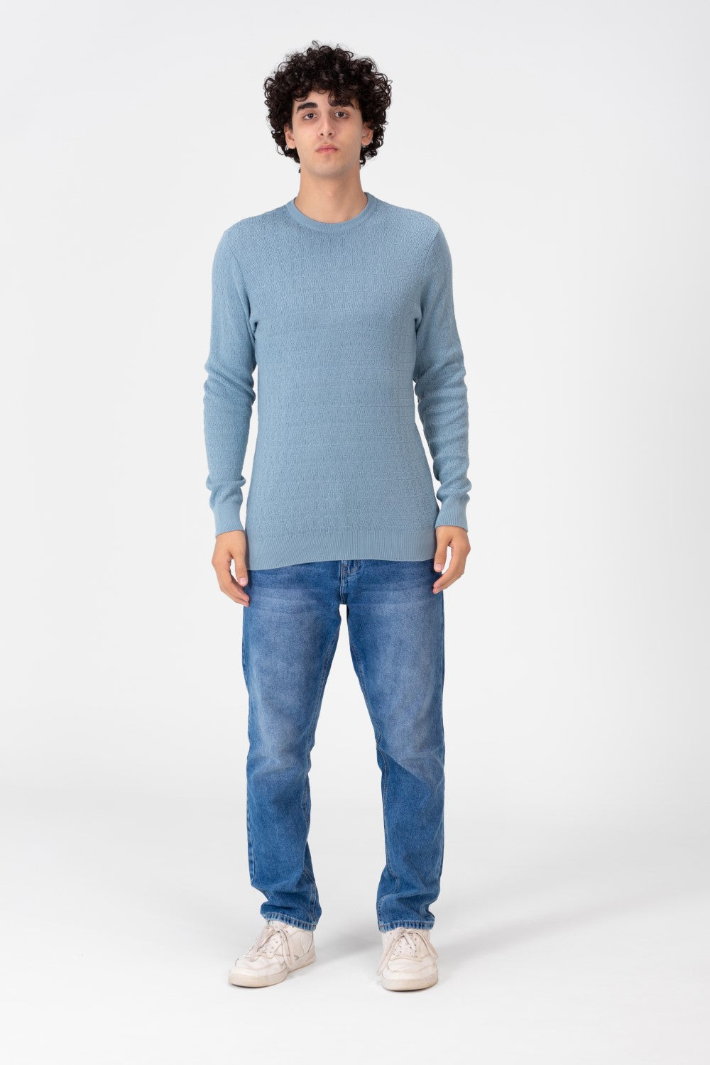 Men's Round Neck Pullover Made Of Cotton