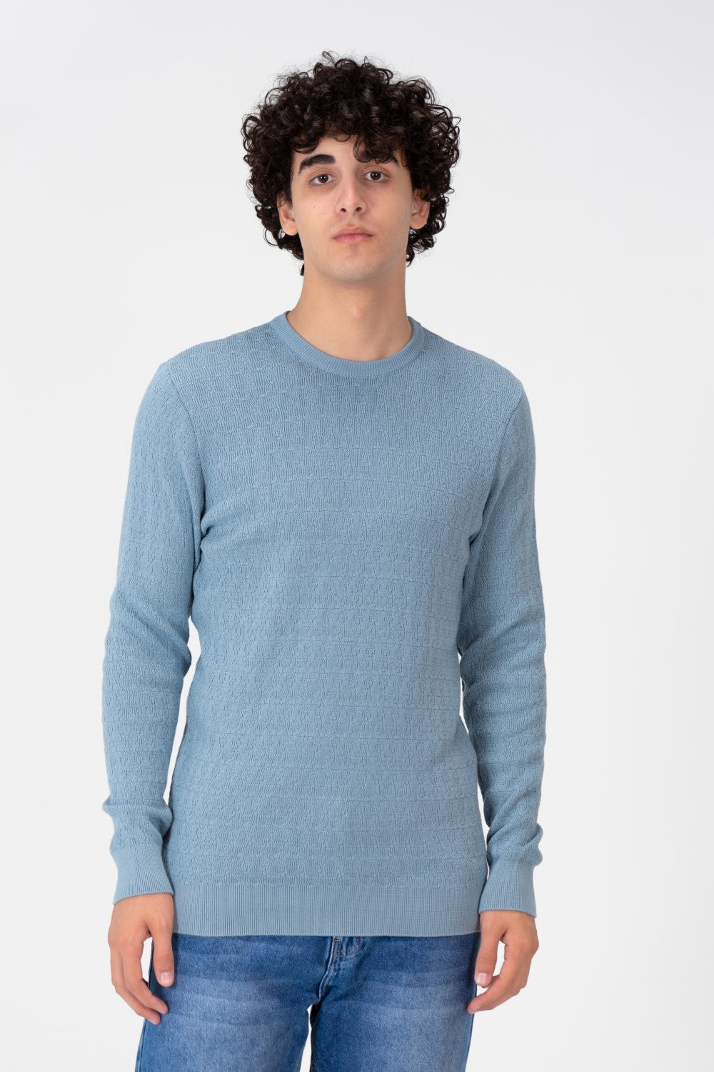 Men's Round Neck Pullover Made Of Cotton