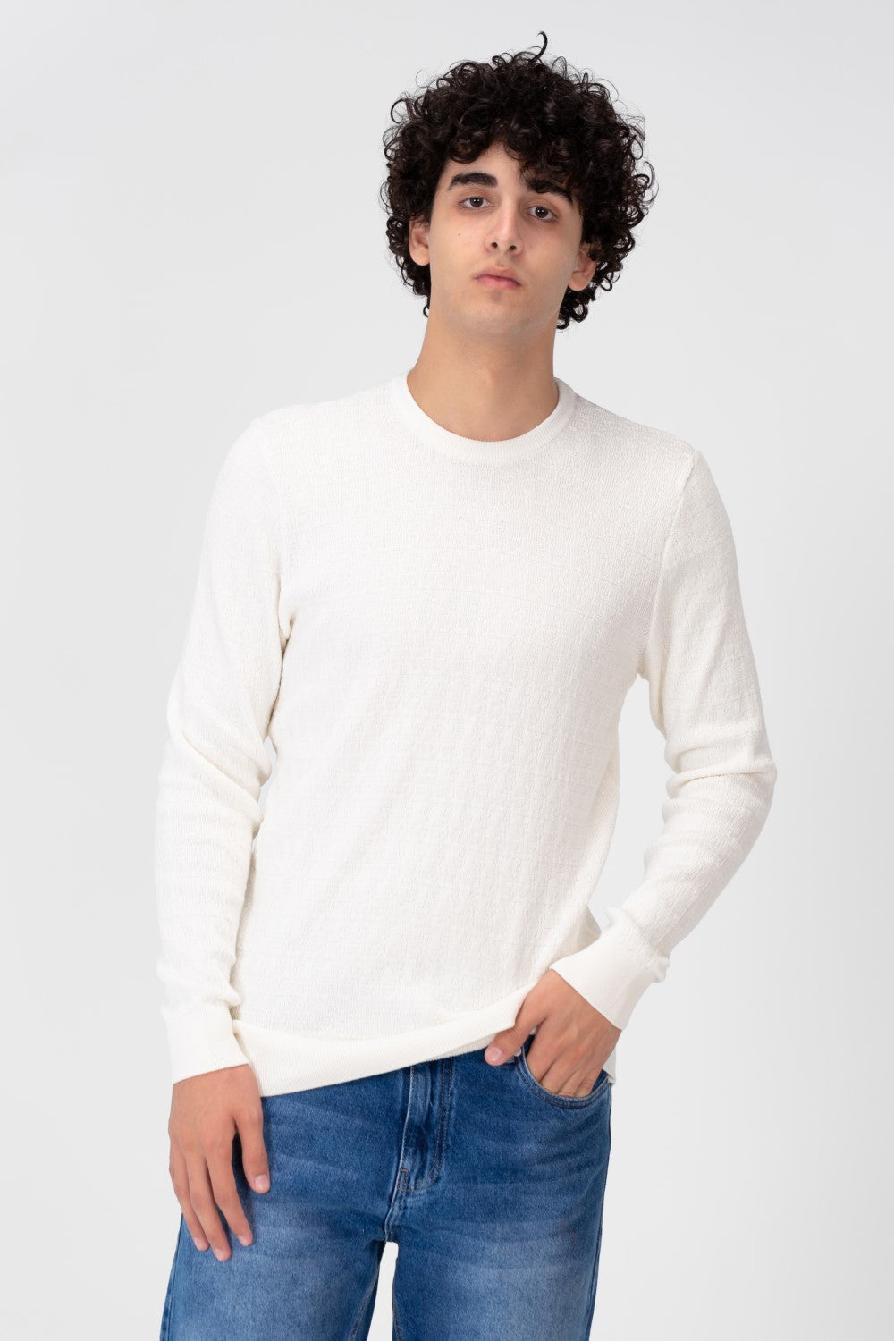 Men's Round Neck Pullover Made Of Cotton