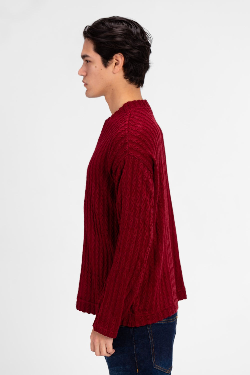 Men's Basic Round Neck Knitted Sweater Pullover
