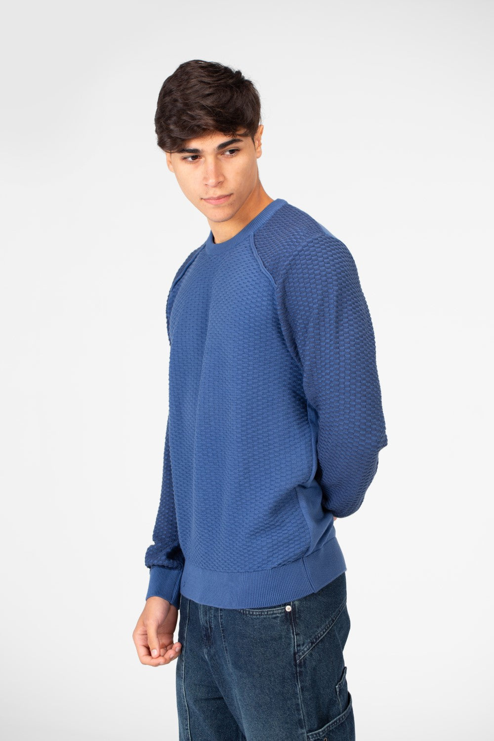Men's Cotton Crew Neck Pullover Sweater