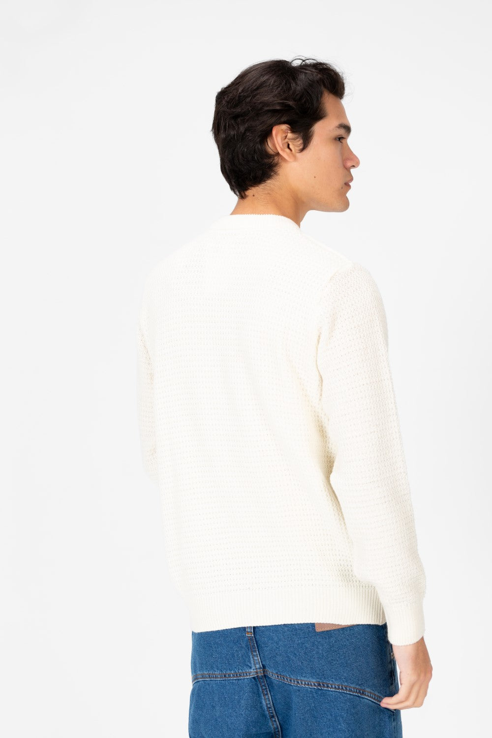 Men's Long Sleeve Round Neck Knitted Pullover Sweater