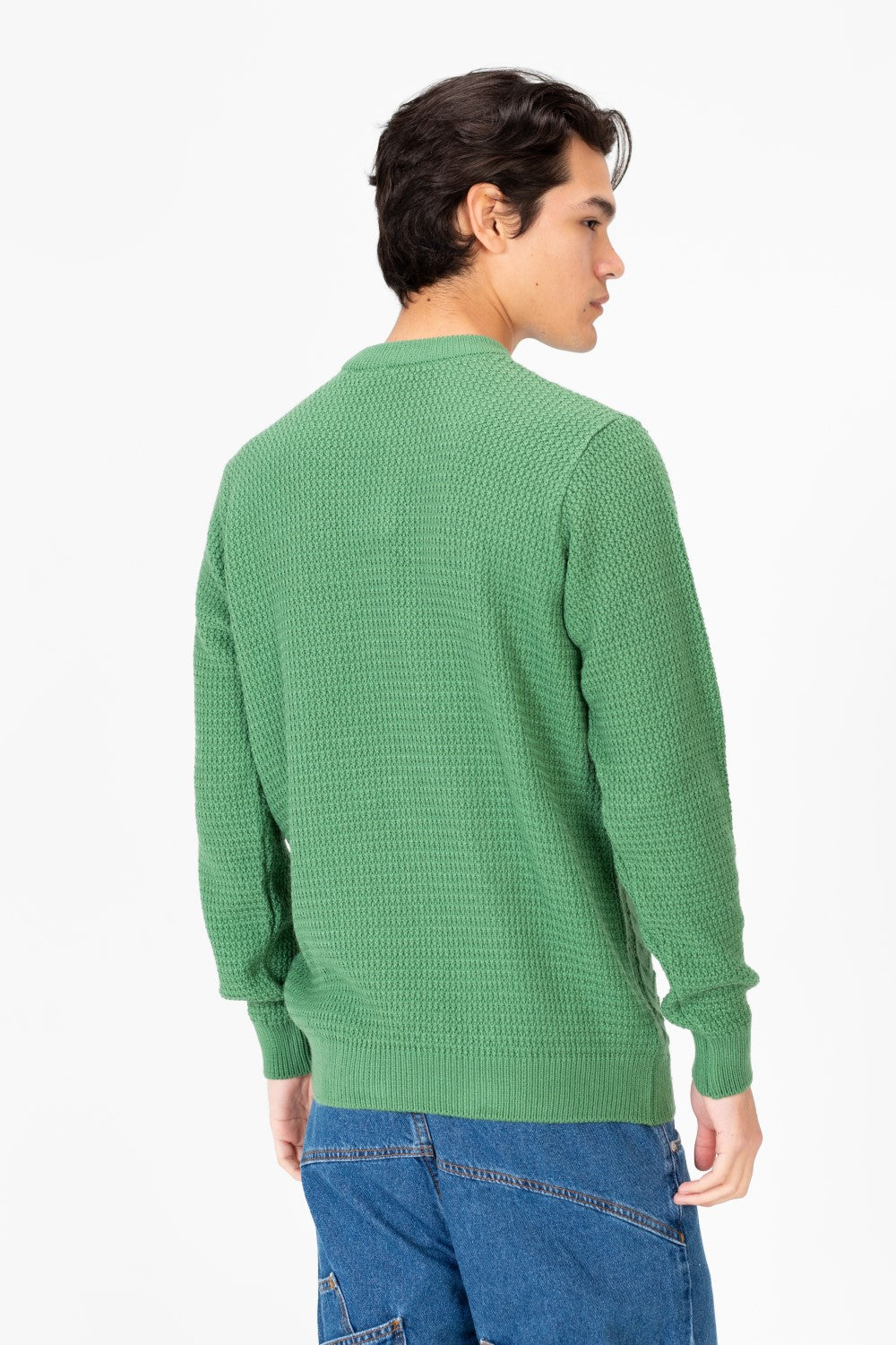 Men's Long Sleeve Round Neck Knitted Pullover Sweater