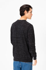 Men's Dotted Round Neck Long Sleeve Pullover