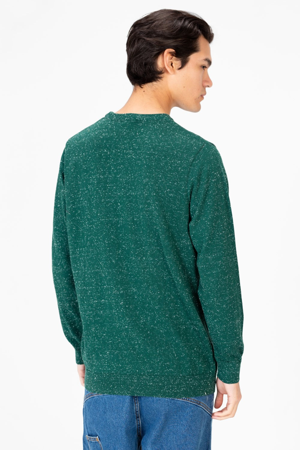 Men's Dotted Round Neck Long Sleeve Pullover
