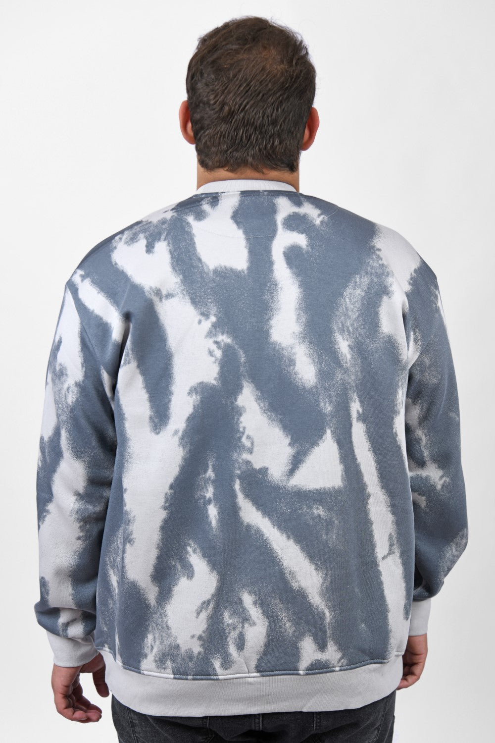 Men's Big Size Long Sleeve Round Neck Printed Sweatshirt