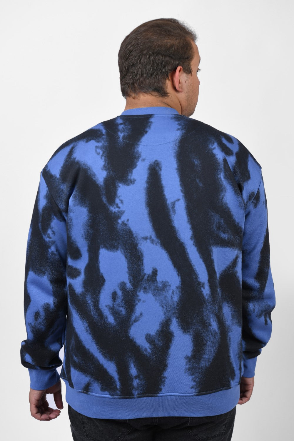 Men's Big Size Long Sleeve Round Neck Printed Sweatshirt