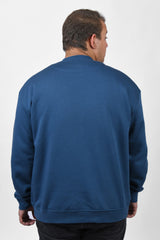 Men's Big Size Long Sleeve Rounded Neck Front Printed Tomato Sweatshirt