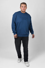 Men's Big Size Long Sleeve Rounded Neck Front Printed Tomato Sweatshirt