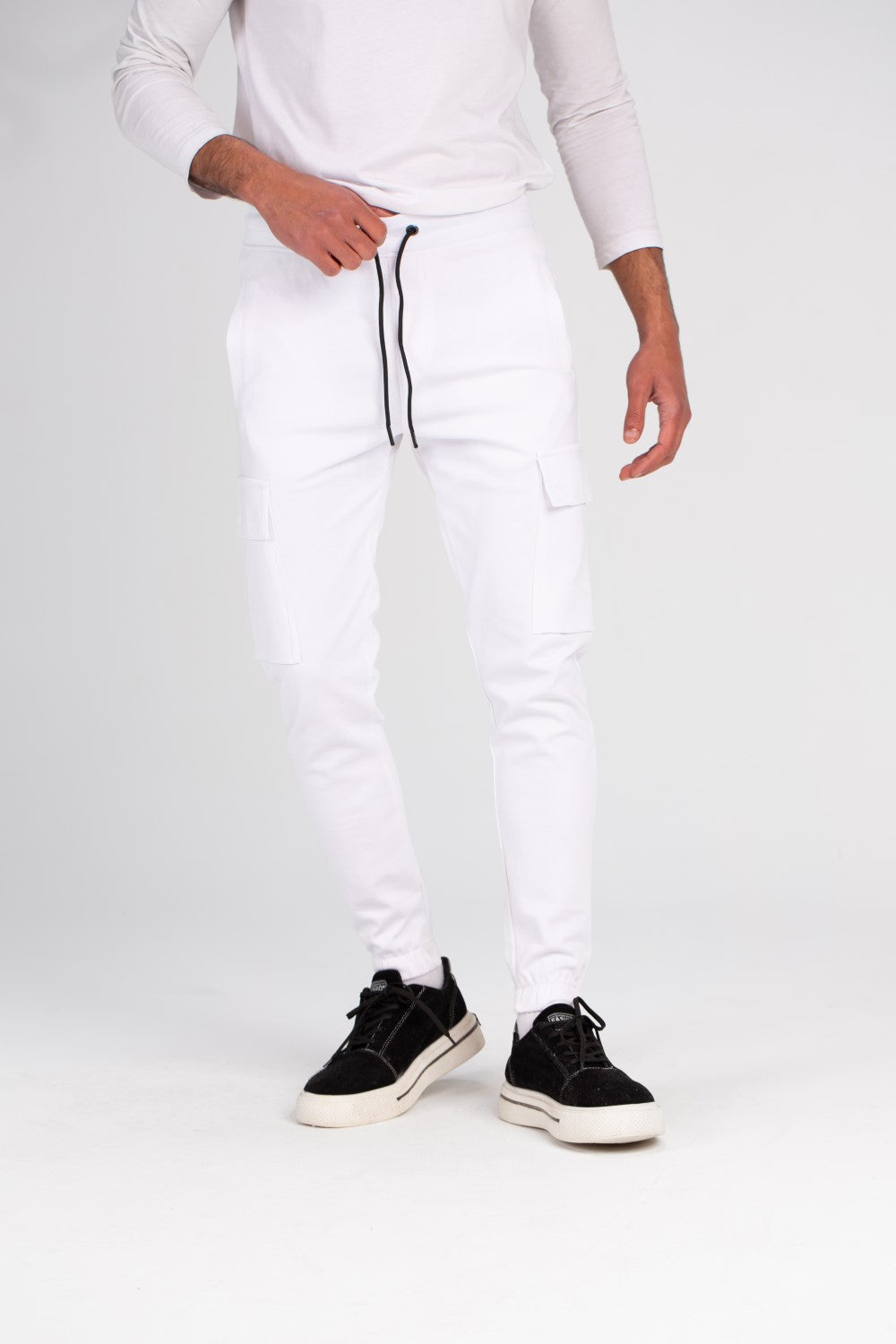 بنطال رياضي رجالي فضفاض بقصّة فريدة وقصّة ضيقة