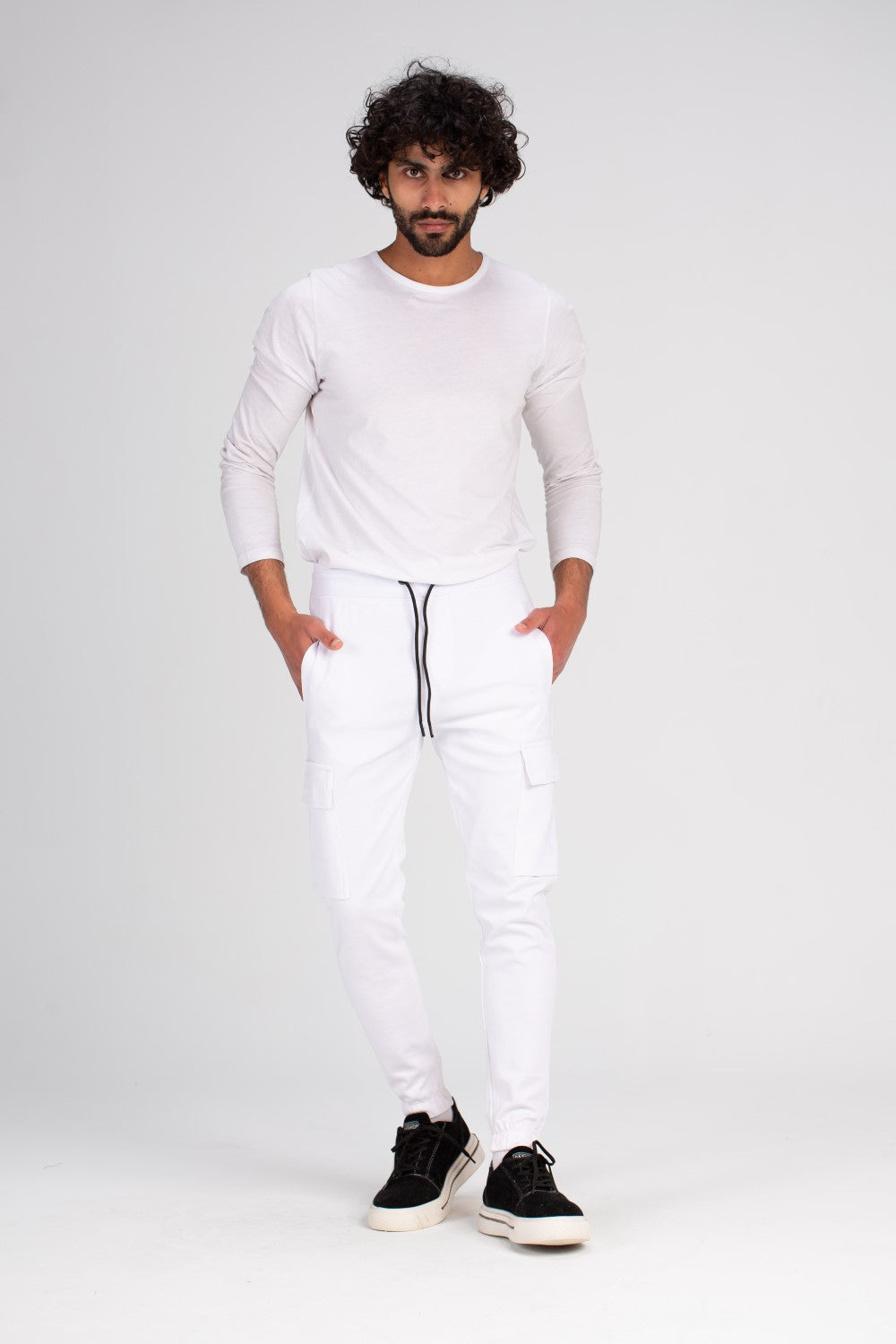 بنطال رياضي رجالي فضفاض بقصّة فريدة وقصّة ضيقة