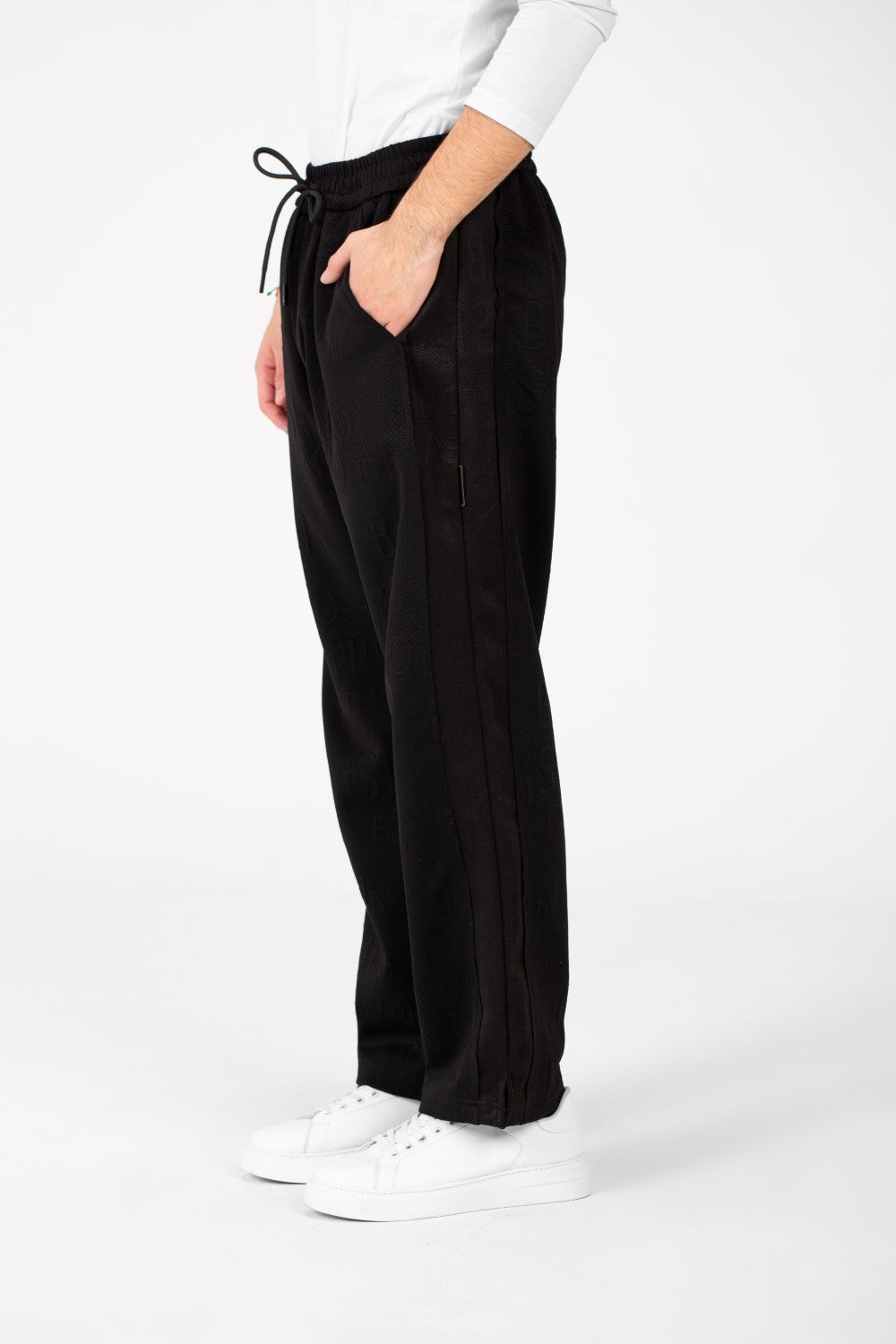 بنطال رياضي رجالي بطبعة طماطم مع خصر مطاطي بتصميم عصري