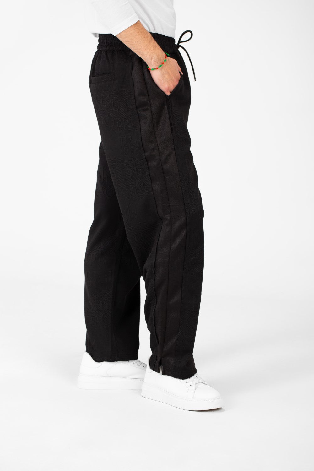 بنطال رياضي رجالي بطبعة طماطم مع خصر مطاطي بتصميم عصري