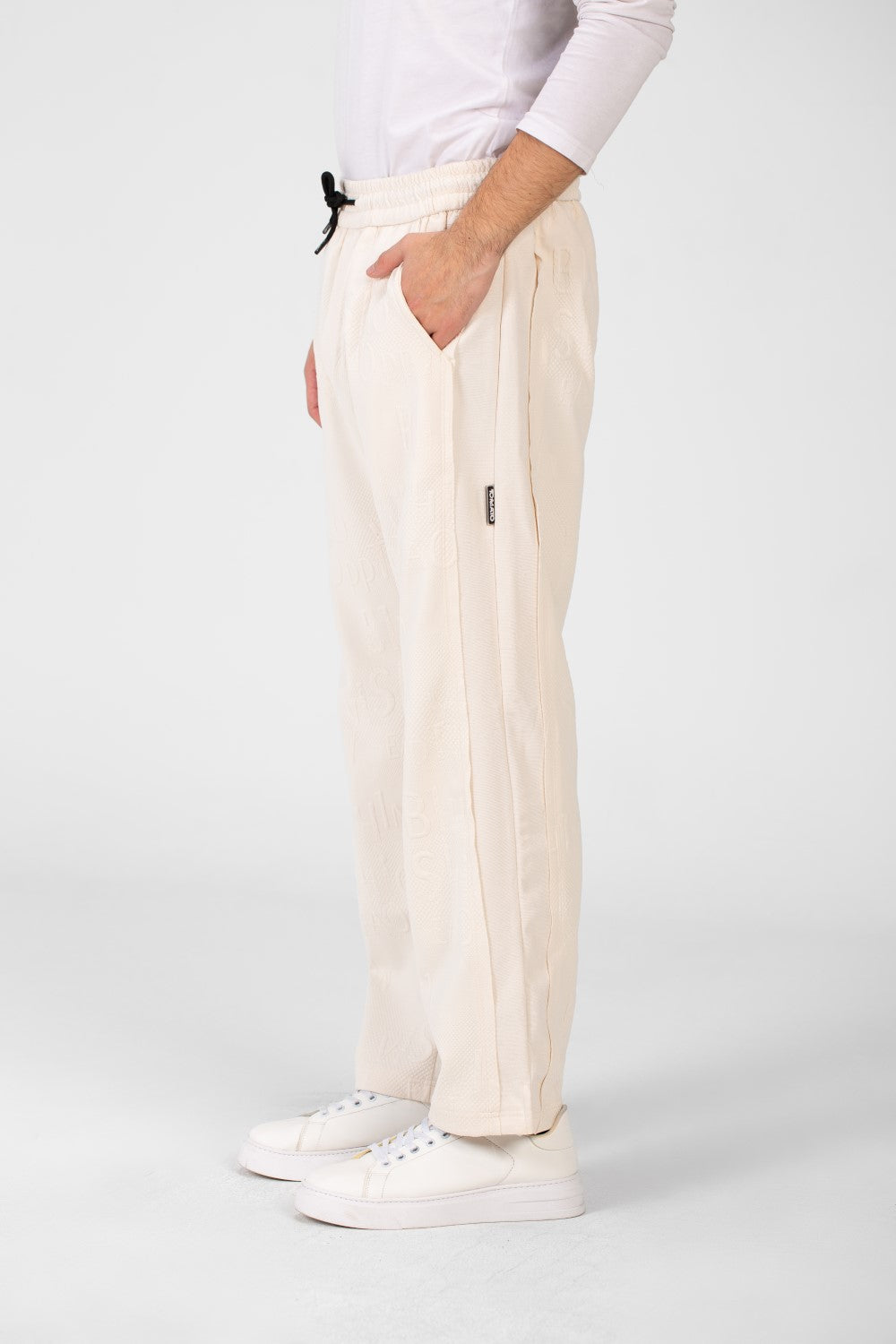 بنطال رياضي رجالي بطبعة طماطم مع خصر مطاطي بتصميم عصري