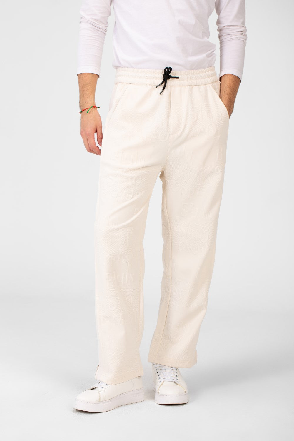 بنطال رياضي رجالي بطبعة طماطم مع خصر مطاطي بتصميم عصري