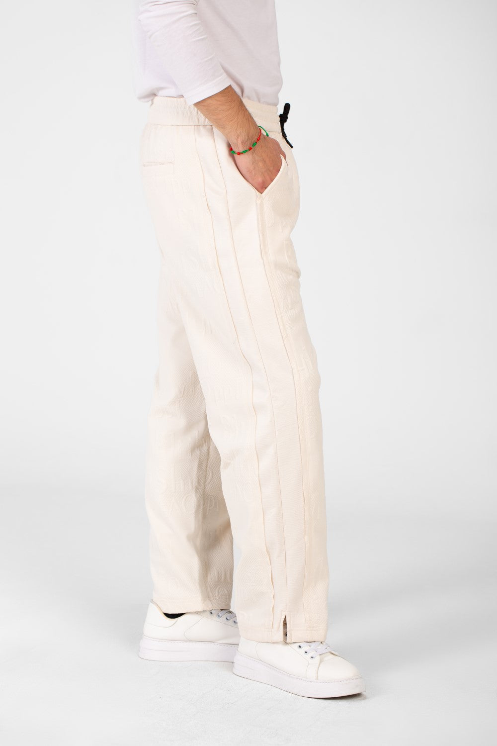 بنطال رياضي رجالي بطبعة طماطم مع خصر مطاطي بتصميم عصري