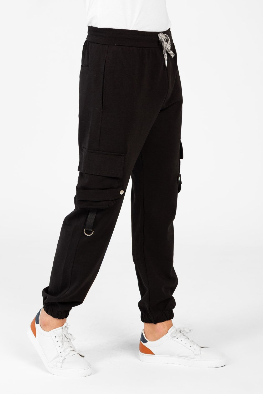 Men's Oversized Elastic Waistband Sweatpants-1
