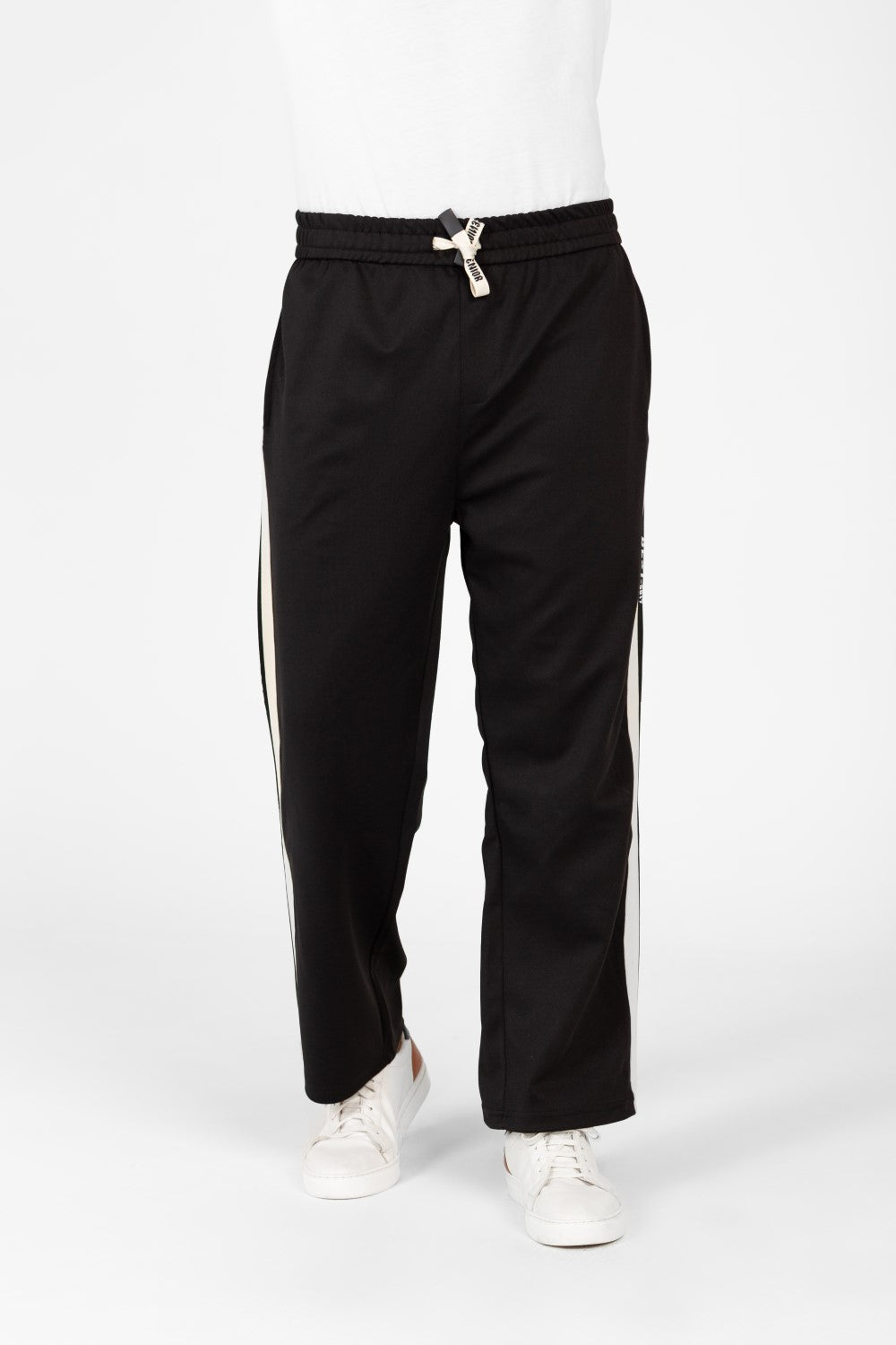 Men's Wide Leg Side Stripes Linen Sweatpants