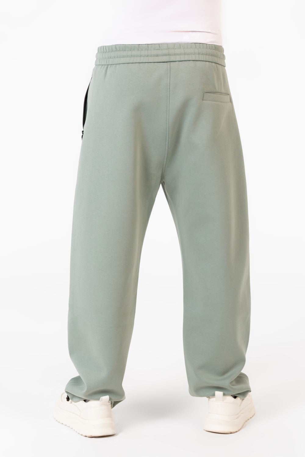 Men's Tomato Oversized Sweatpants With Elastic Waistband And Modern Zipper Pockets