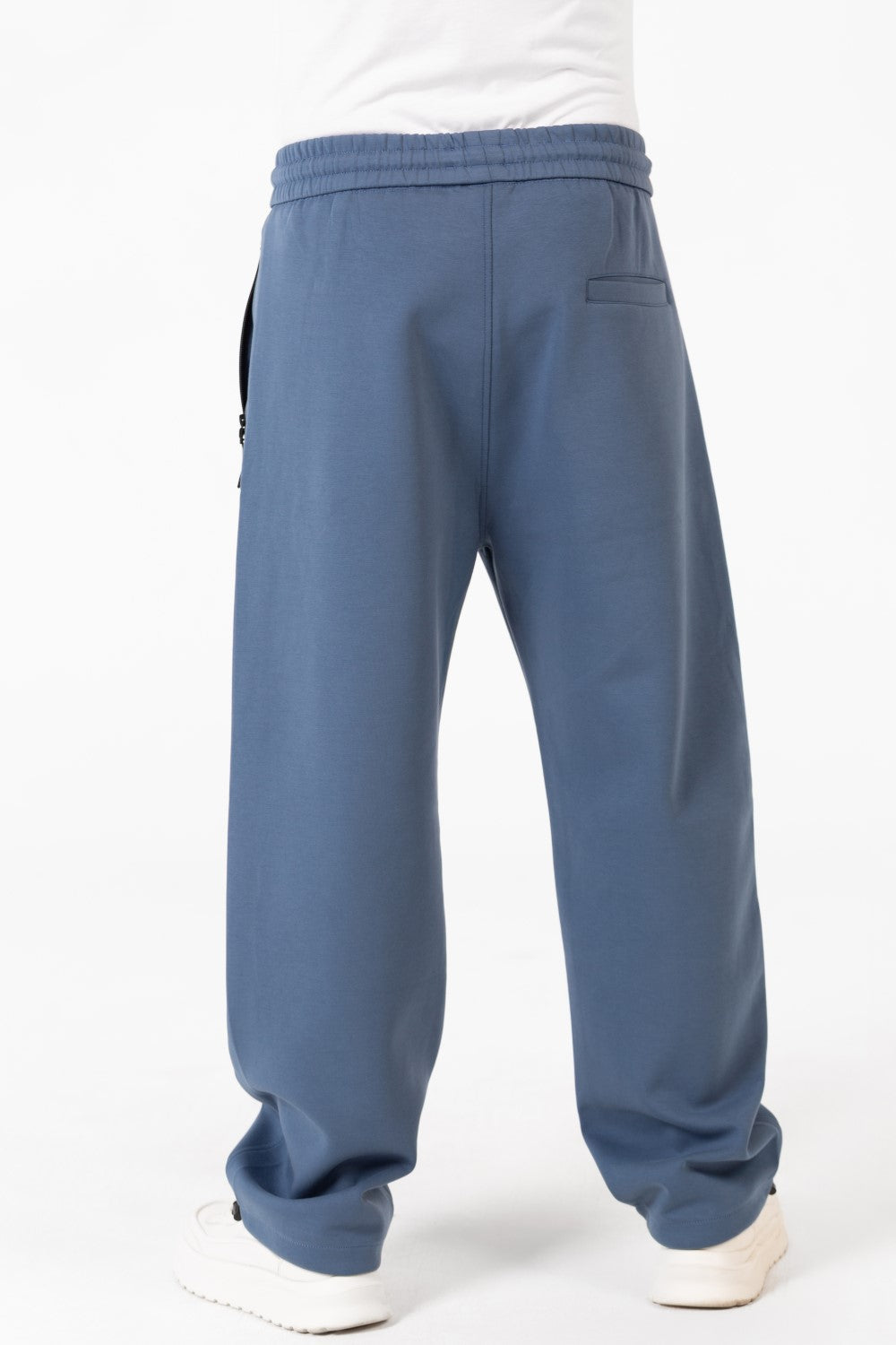 Men's Tomato Oversized Sweatpants With Elastic Waistband And Modern Zipper Pockets