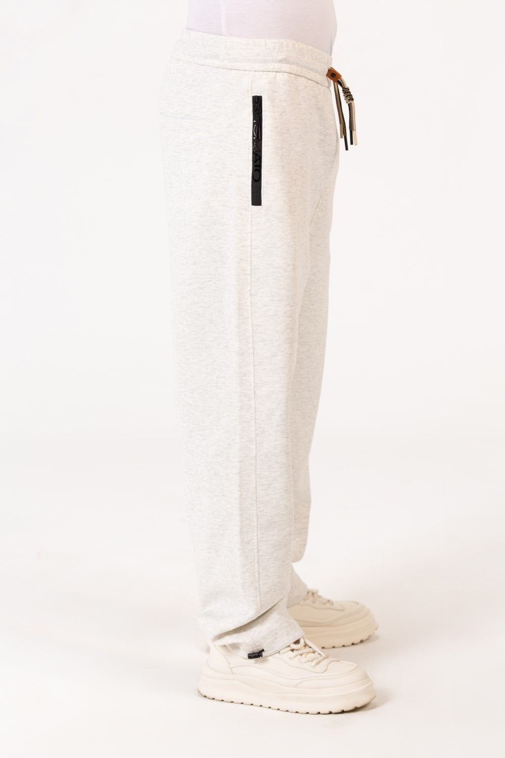 Men's Tomato Oversized Sweatpants With Elastic Waistband And Modern Zipper Pockets
