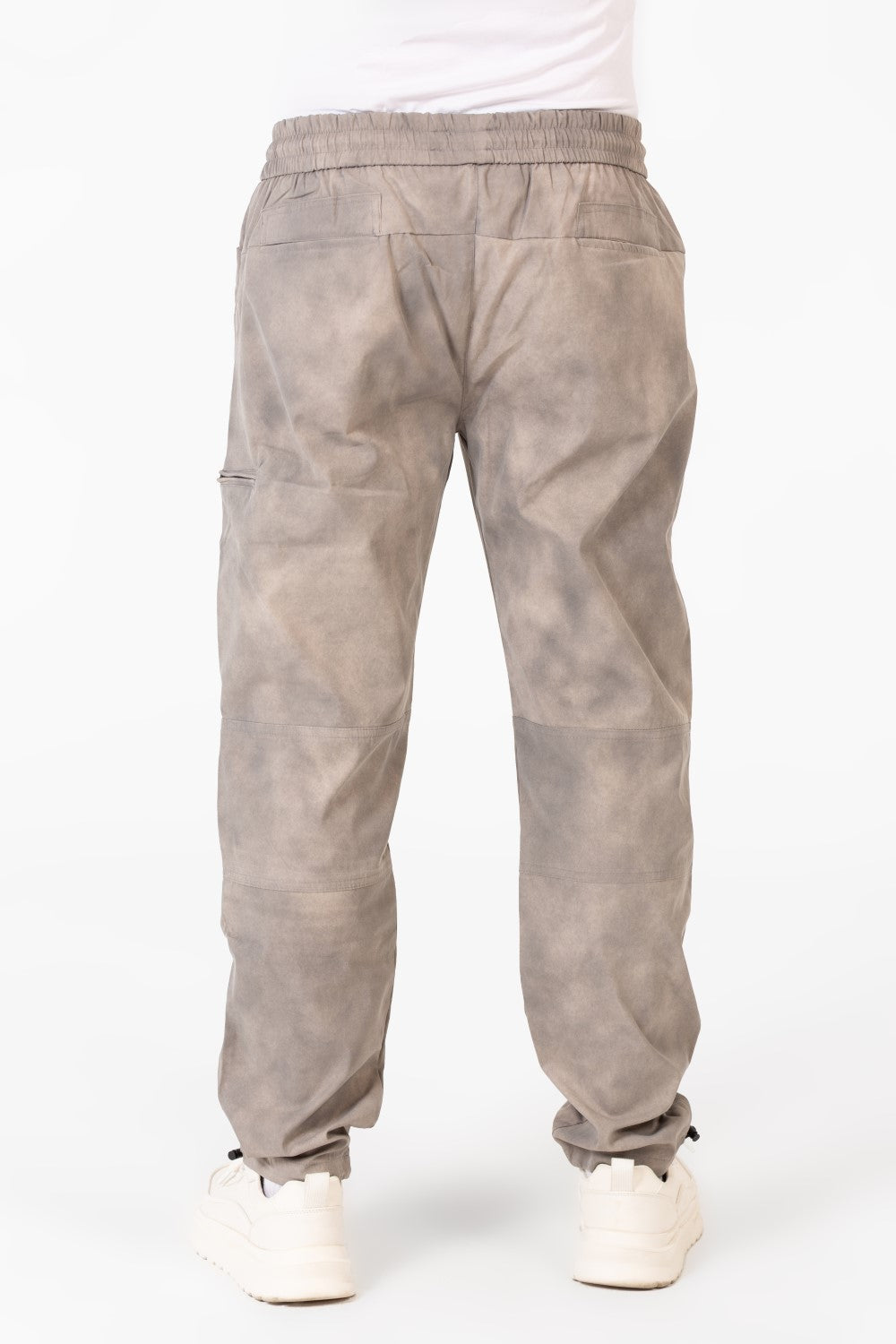 بنطلون رياضي رجالي كبير الحجم بحزام خصر مطاطي وجيوب عصرية بسحاب