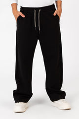 Men's Wide Leg Sweatpants With Elastic Waistband Drawstring And Modern Pockets For A Comfortable Fit