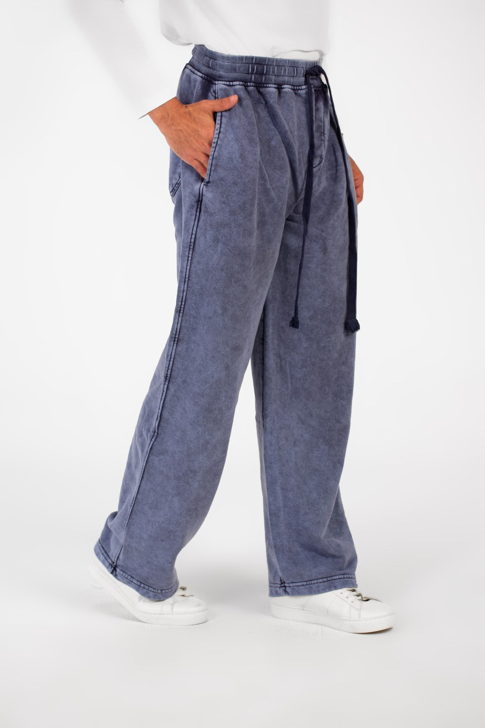 Men's Tomato Washed Oversized Sweatpants With Elastic Waistband And Drawstring High Quality