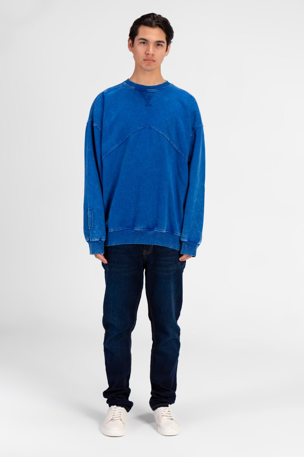 سويت شيرت رجالي كبير الحجم برقبة دائرية