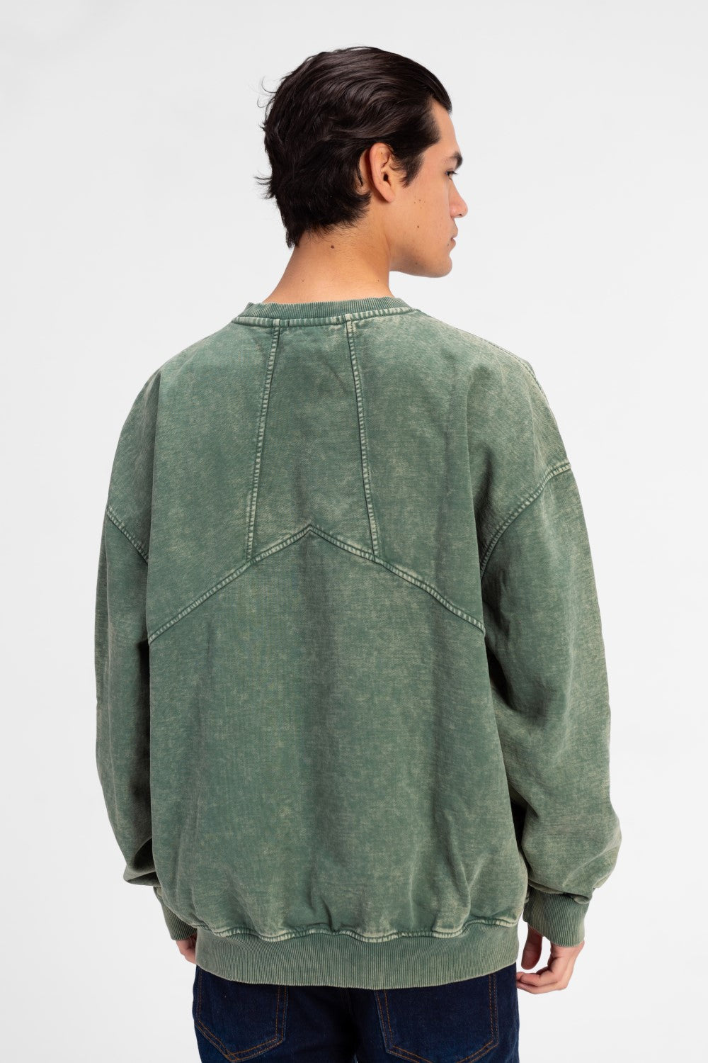 سويت شيرت رجالي كبير الحجم برقبة دائرية