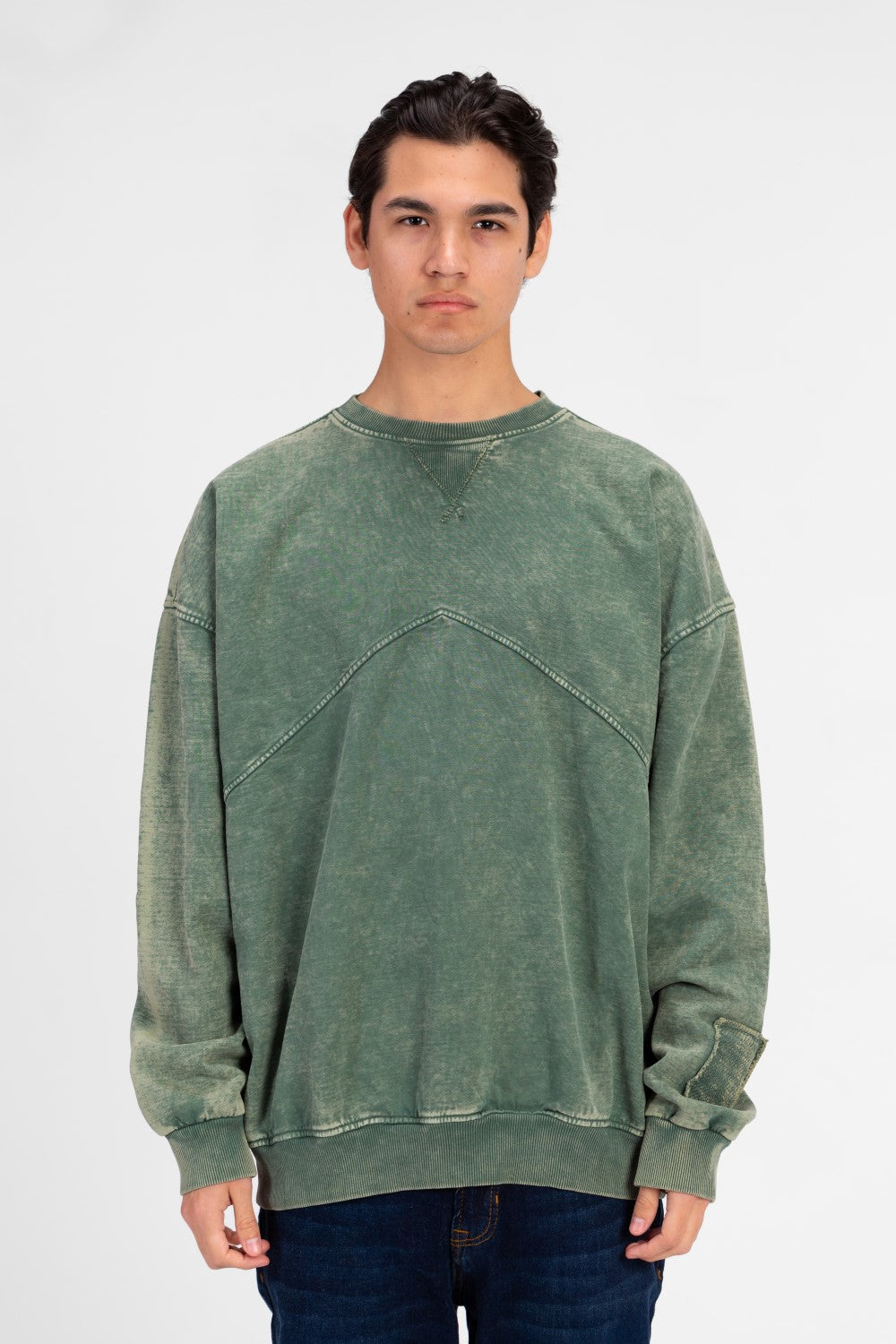 سويت شيرت رجالي كبير الحجم برقبة دائرية