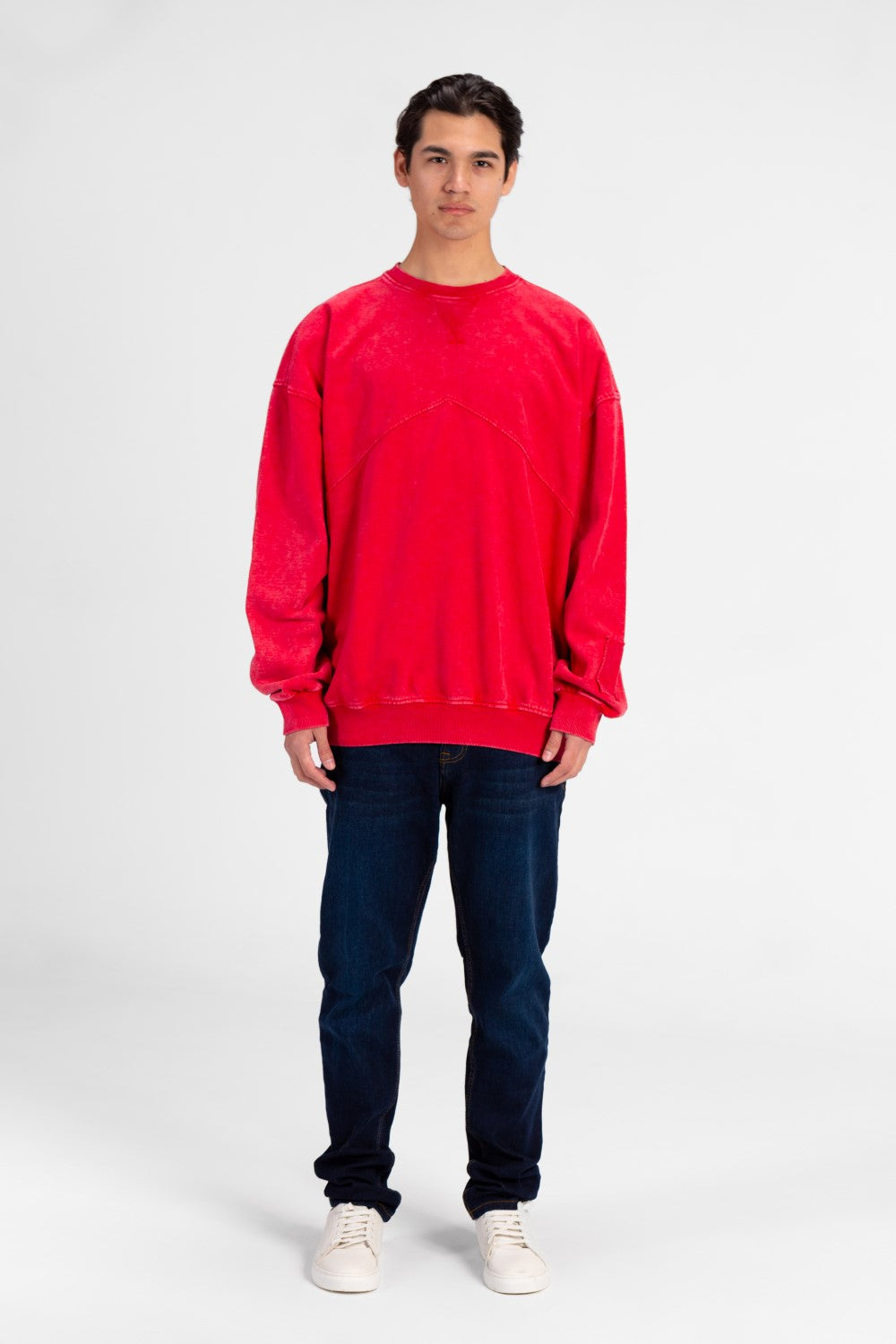 سويت شيرت رجالي كبير الحجم برقبة دائرية