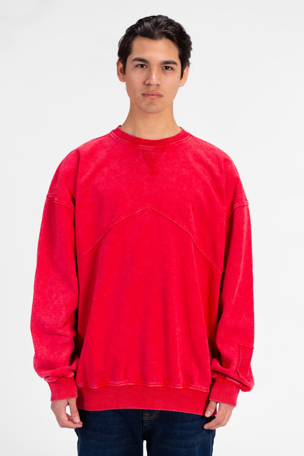 سويت شيرت رجالي كبير الحجم برقبة دائرية