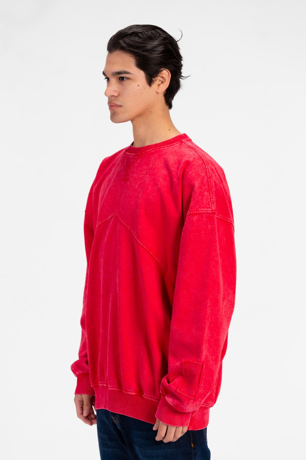 سويت شيرت رجالي كبير الحجم برقبة دائرية