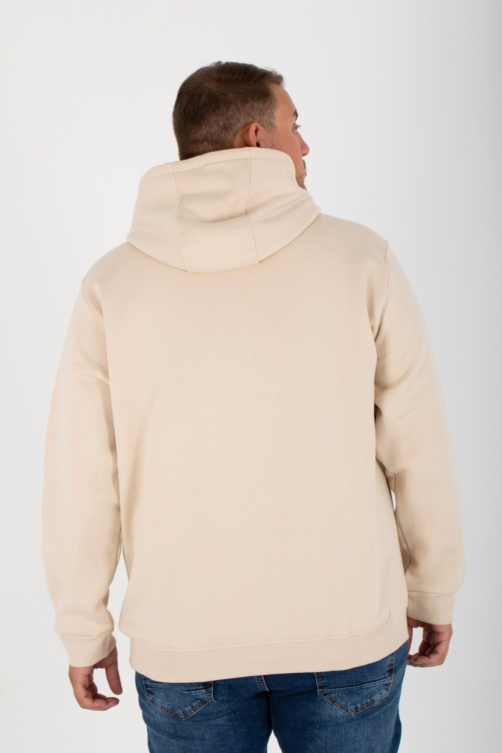 Men's Big Size Slim Fit Hoodie Made Of Comfort Melton Padded Front Printed Sweatshirt