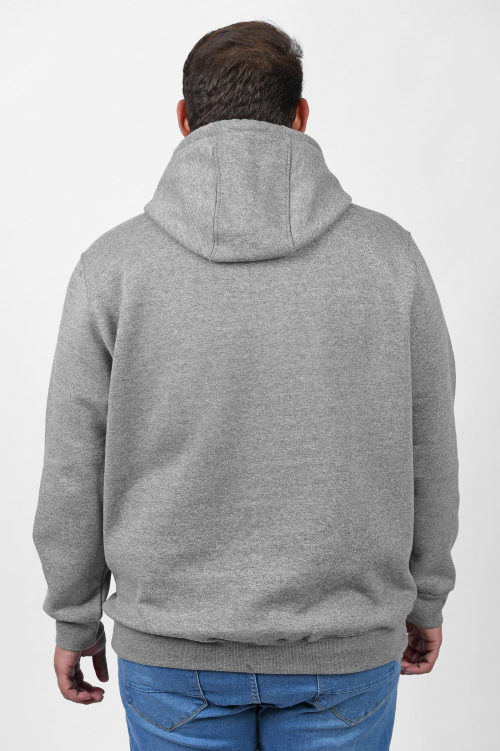 Men's Big Size Slim Fit Hoodie Made Of Comfort Melton Padded Front Printed Sweatshirt