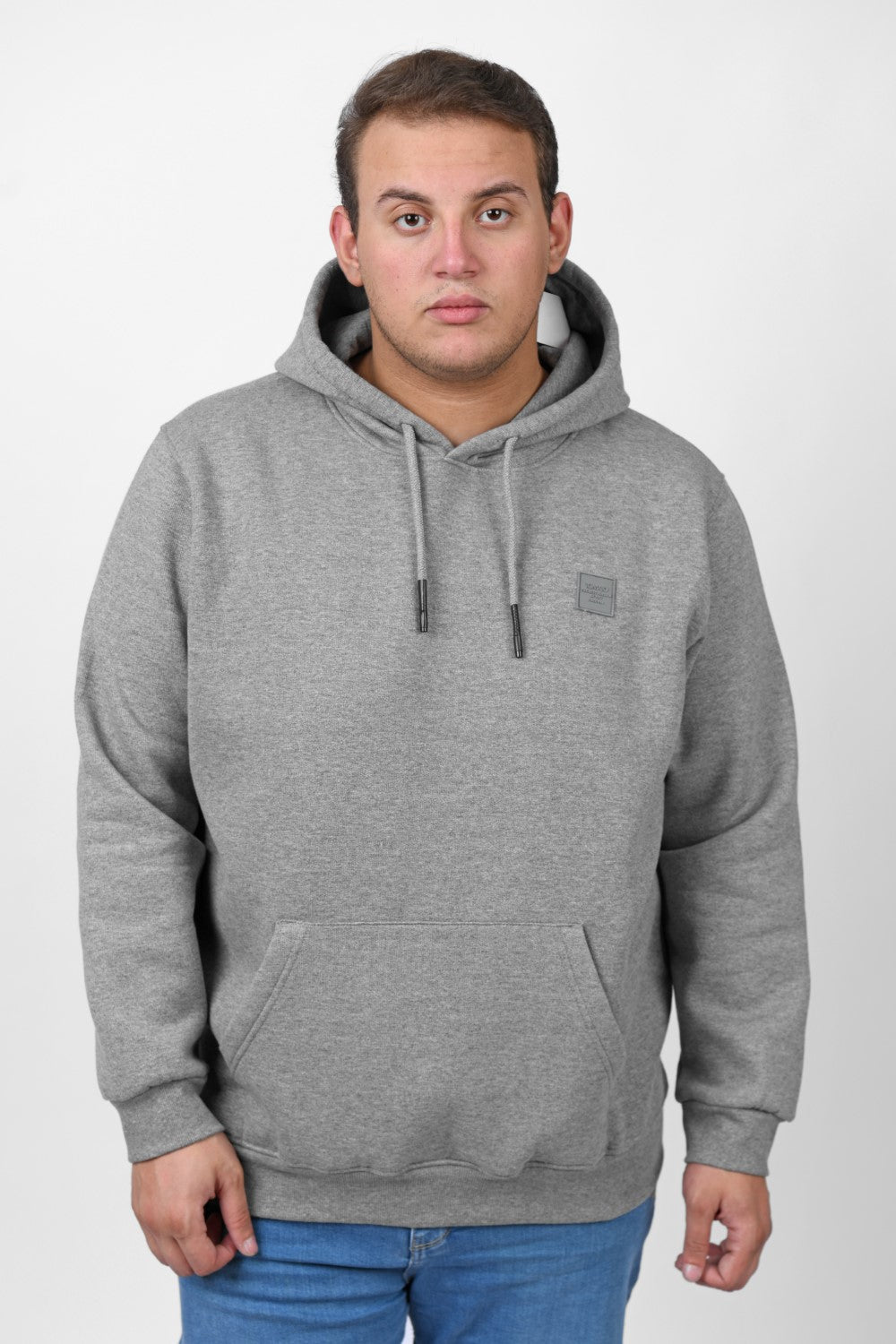 Men's Big Size Slim Fit Hoodie Made Of Comfort Melton Padded Front Printed Sweatshirt