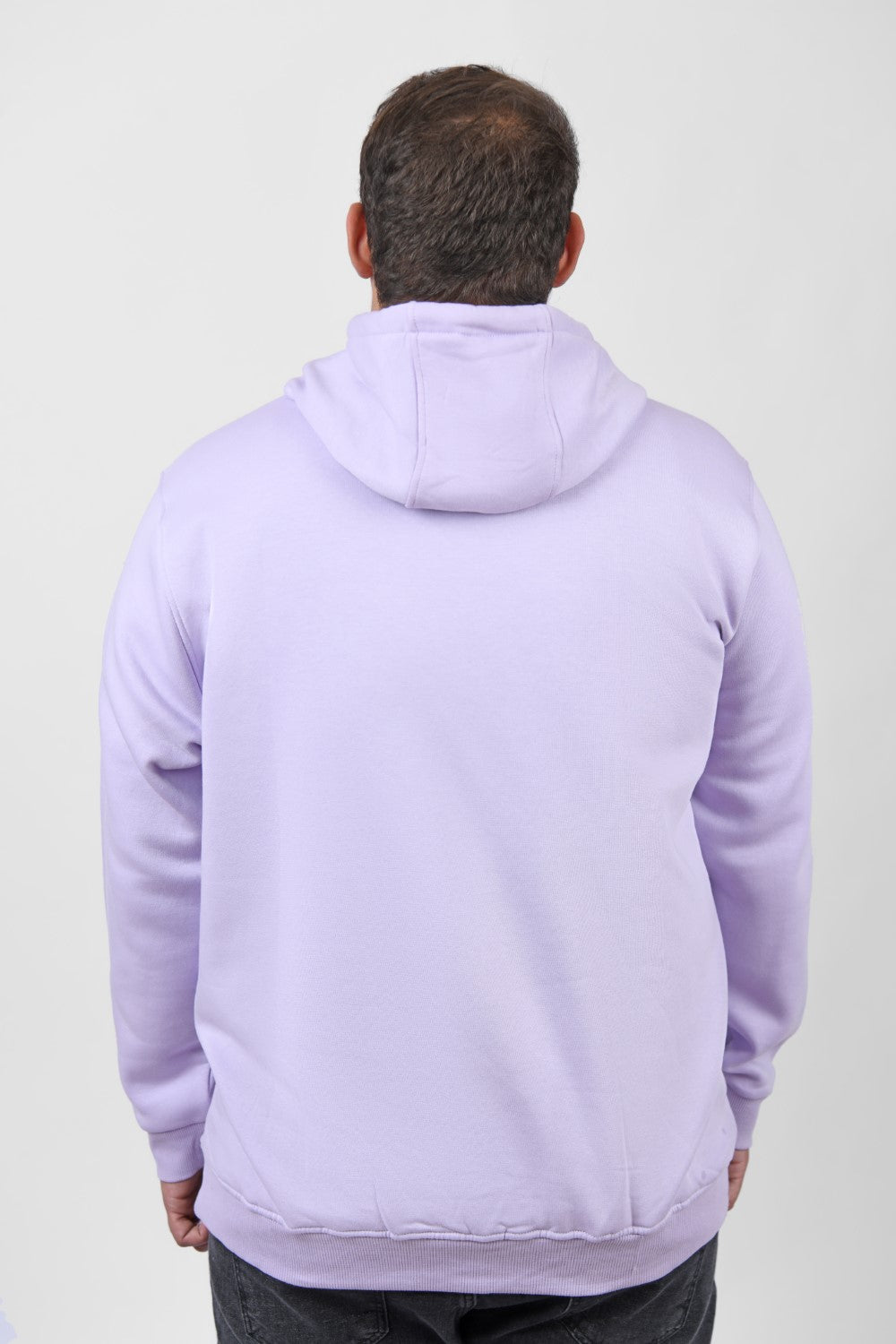 Men's Big Size Slim Fit Hoodie Made Of Comfort Melton Padded Front Printed Sweatshirt