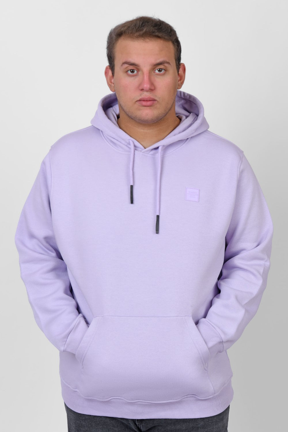 Men's Big Size Slim Fit Hoodie Made Of Comfort Melton Padded Front Printed Sweatshirt