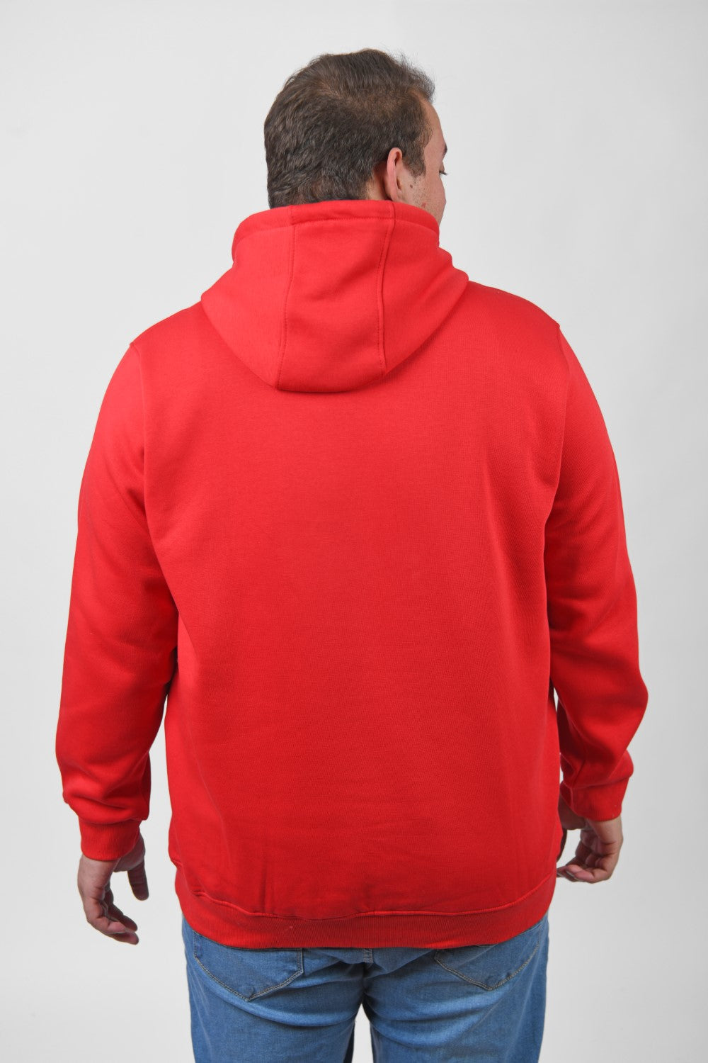 Men's Big Size Slim Fit Hoodie Made Of Comfort Melton Padded Front Printed Sweatshirt